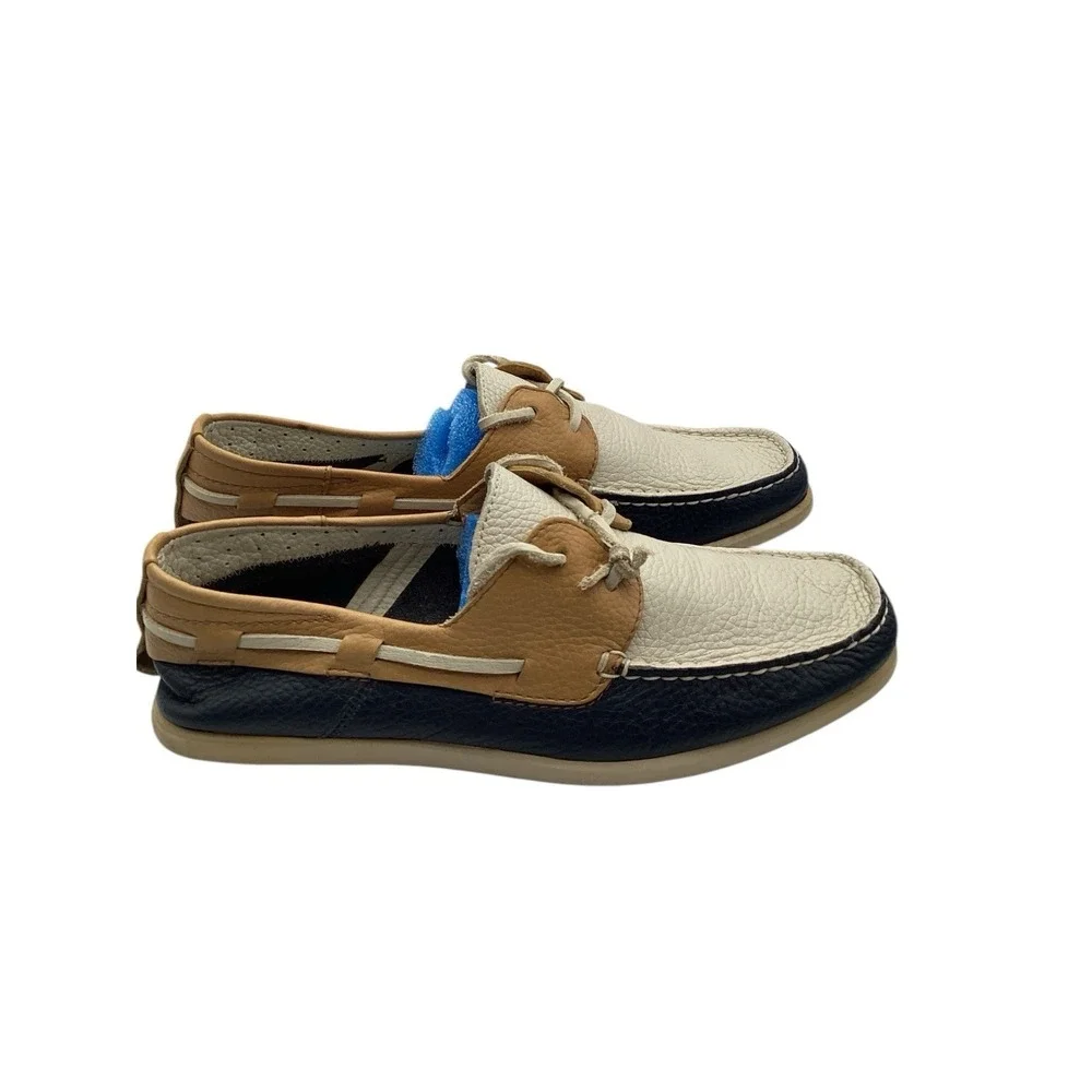 Tommy Bahama Shoes Mens 9.5M‎ Tan Brown Leather Boat (3231men9)